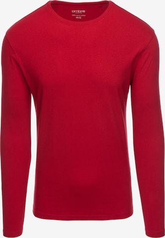 Ombre Shirt in Red: front