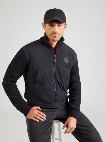 NAPAPIJRI Πλεκτή ζακέτα 'SERAVEZZA' σε μαύρο: μπροστά