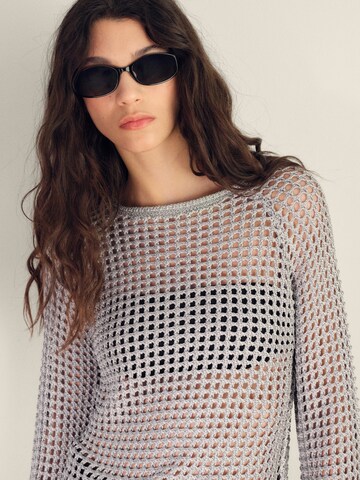 MANGO Pullover 'NETTO' in Silber