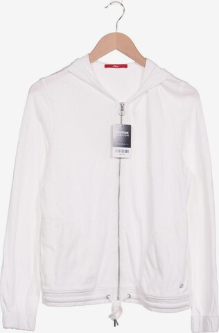 s.Oliver Sweatshirt & Zip-Up Hoodie in S in White: front