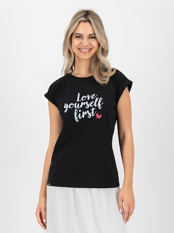 Alife and Kickin Koszulka ' EnidAK' w kolorze czarny: przód