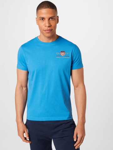 GANT Regularny krój Koszulka w kolorze niebieski: przód