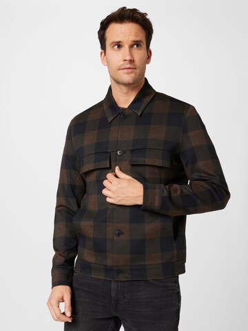 River Island Between-Season Jacket in Brown: front