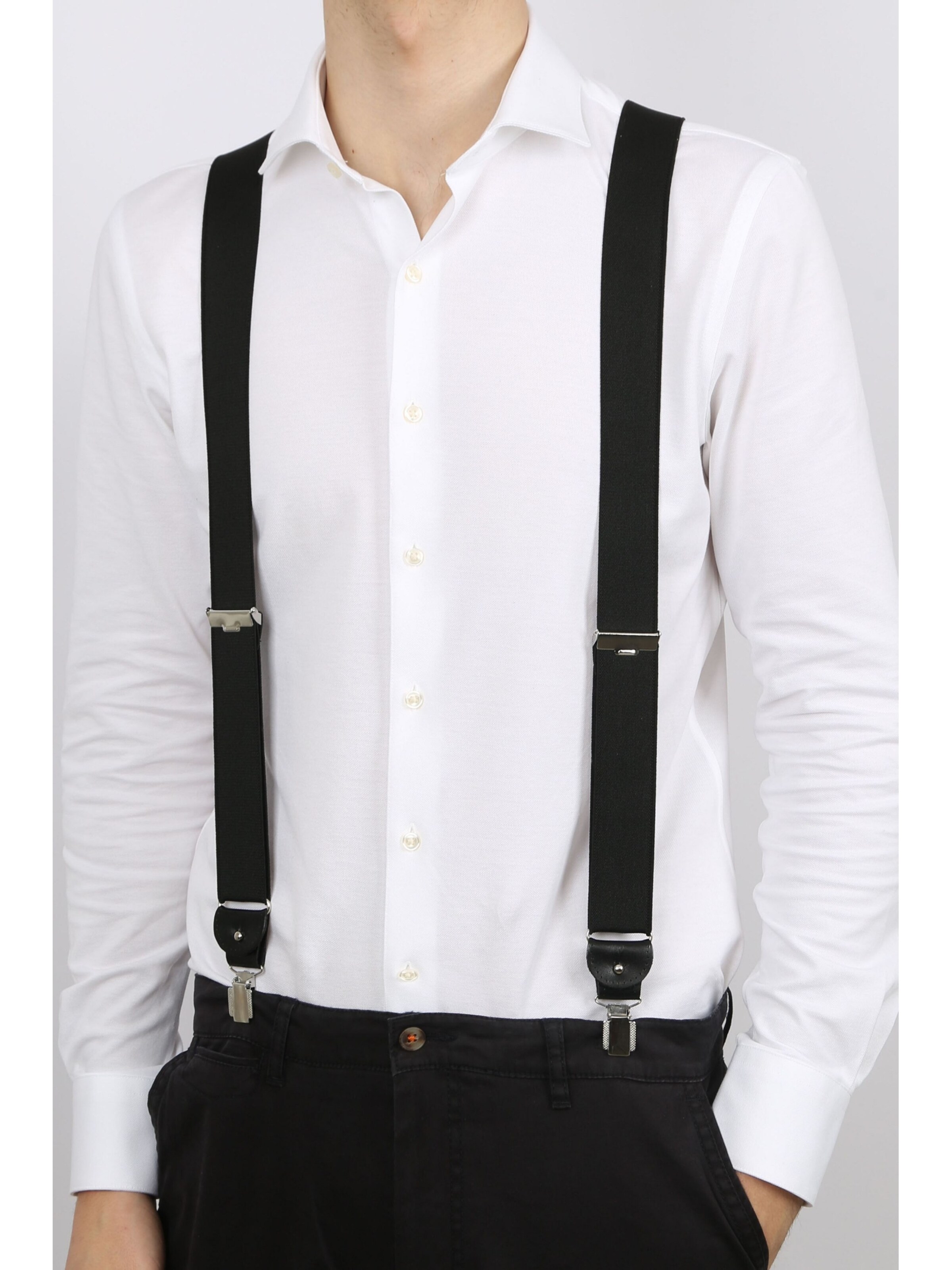 Profuomo Suspenders in Black