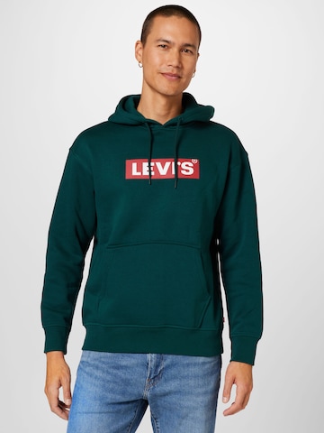 LEVI'S ® Regular fit Tréning póló 'Relaxed Graphic Hoodie' - zöld: elől