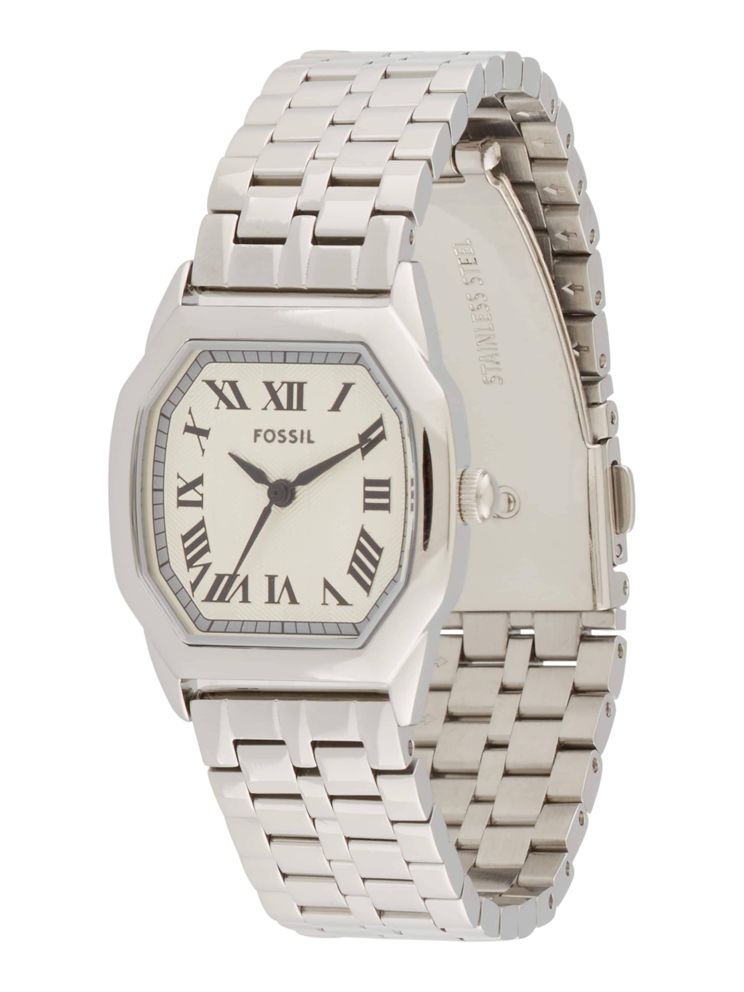 FOSSIL Аналогов часовник 'HARLOW' в сребърно: отпред