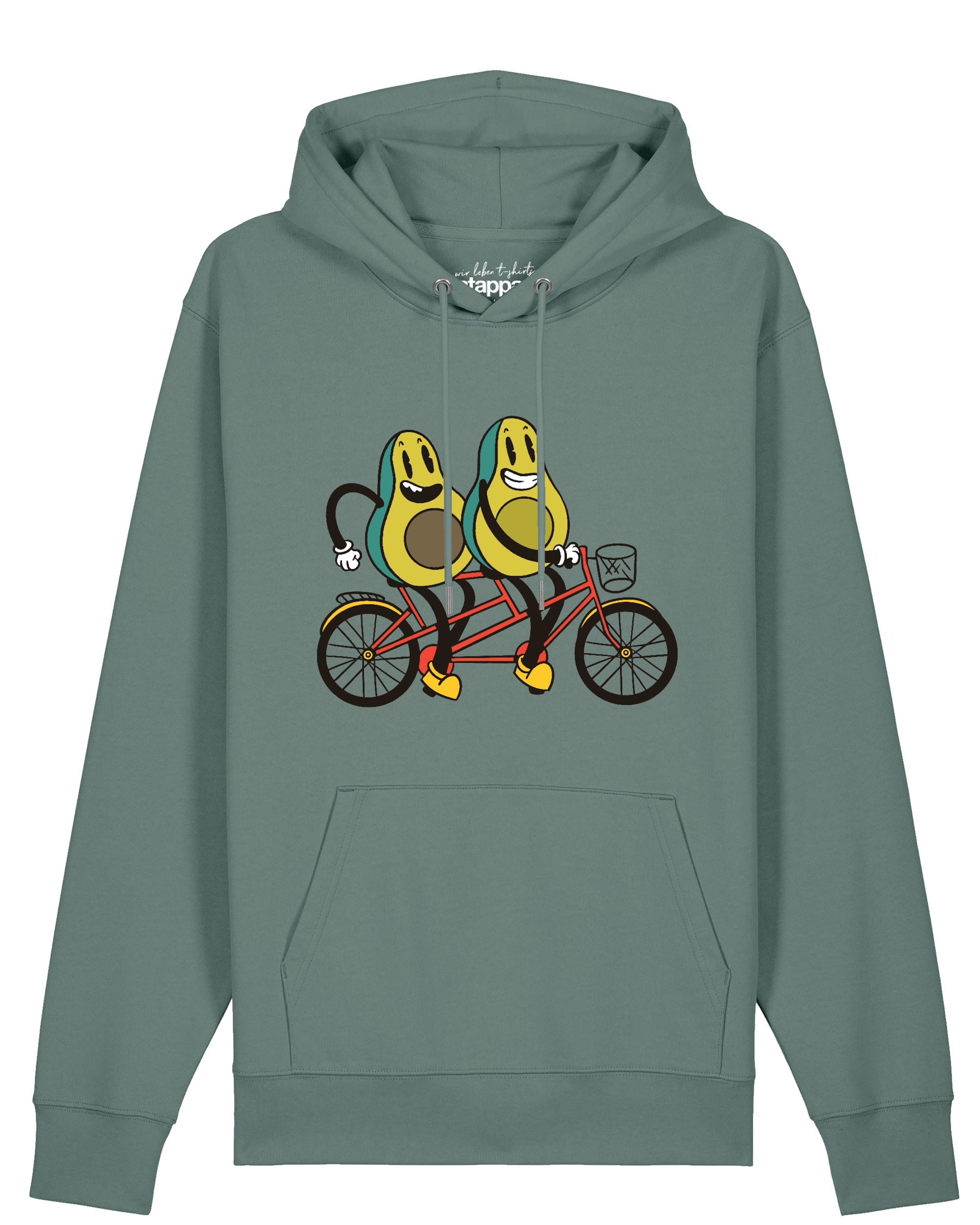Watapparel Sweater 'Avocado Fahrrad' in Green: front