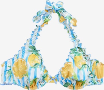 NextTrokutasti Bikini gornji dio - plava boja: prednji dio