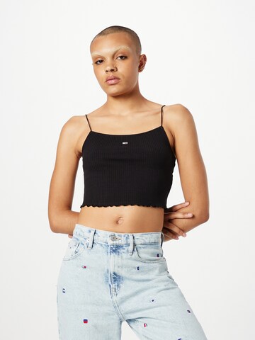 Tommy Jeans Top in Schwarz: Vorderseite