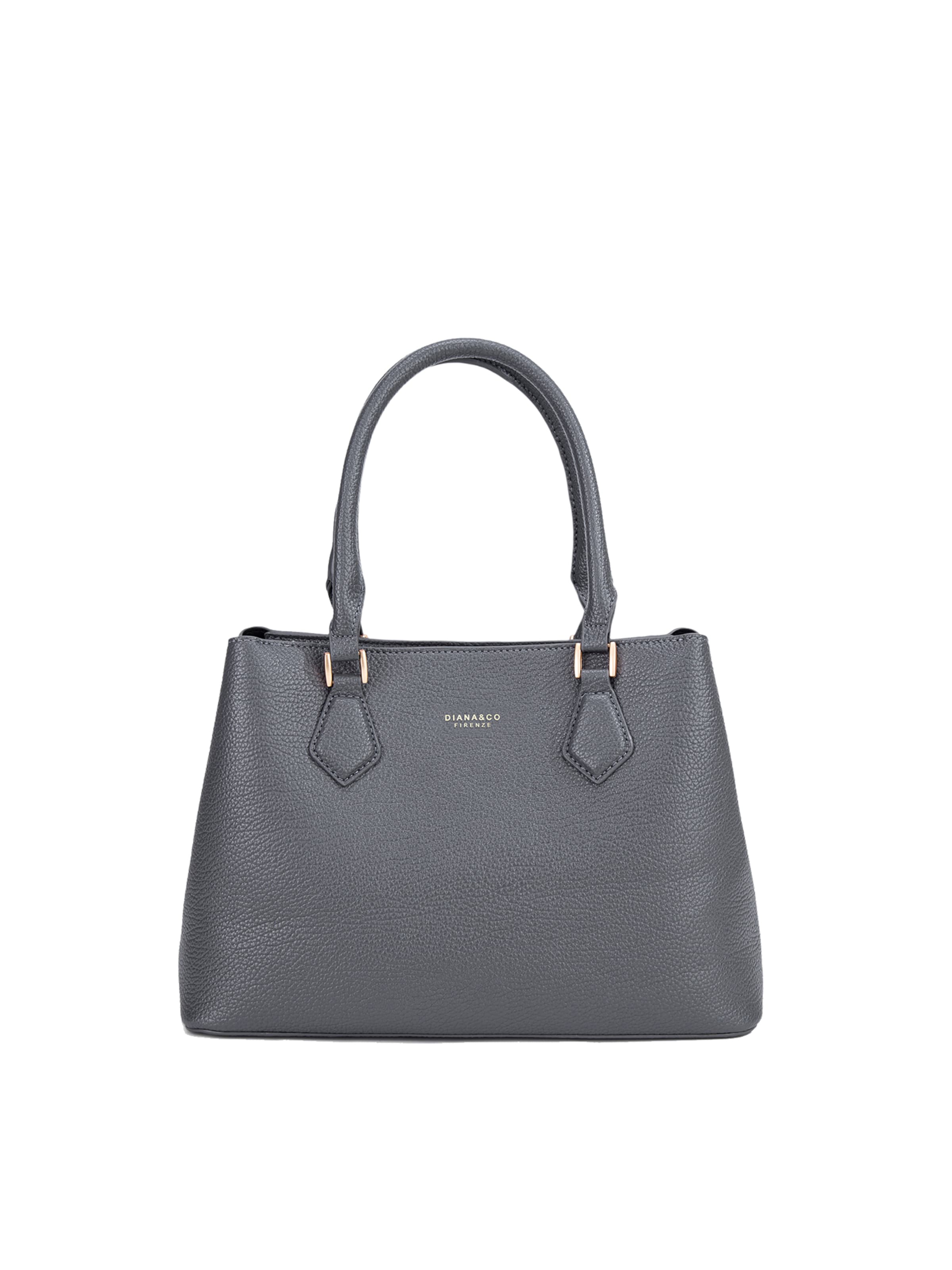 Borsa a mano 'Borsa a Mano Donna Vegan Leather con Tracolla Rimovibile - Diana&Co' di Diana&Co. in grigio: frontale