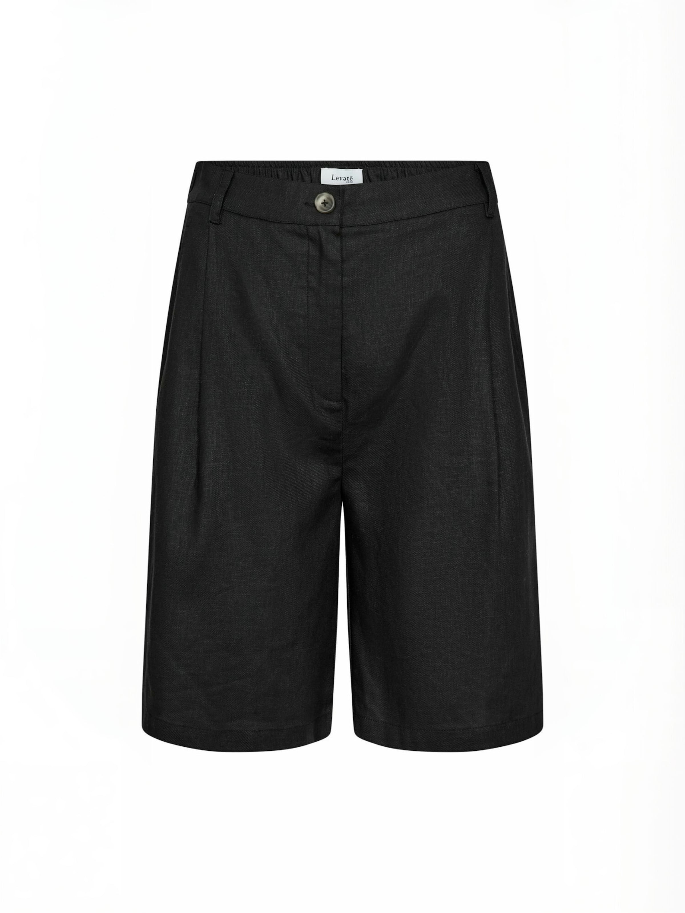 Levete Room Regular Shorts ' LR-RIOT ' in Schwarz: Vorderseite