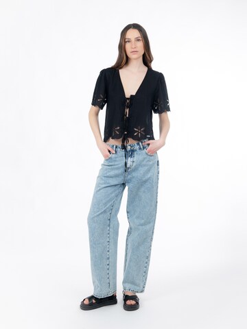 Influencer Bluse in Schwarz