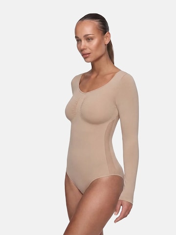 cfab Shapingbody 'Bodysuit Sculpting Shapewear Longsleeve mit Slip' i beige