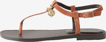 Next T-Bar Sandals in Orange: front