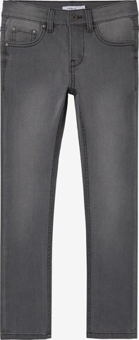 NAME IT Slimfit Jeans 'SILAS' in Grau: predná strana