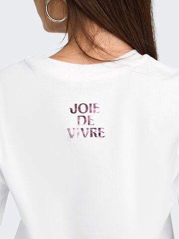 ONLY T-Shirt 'ONLFOLINE' in Weiß