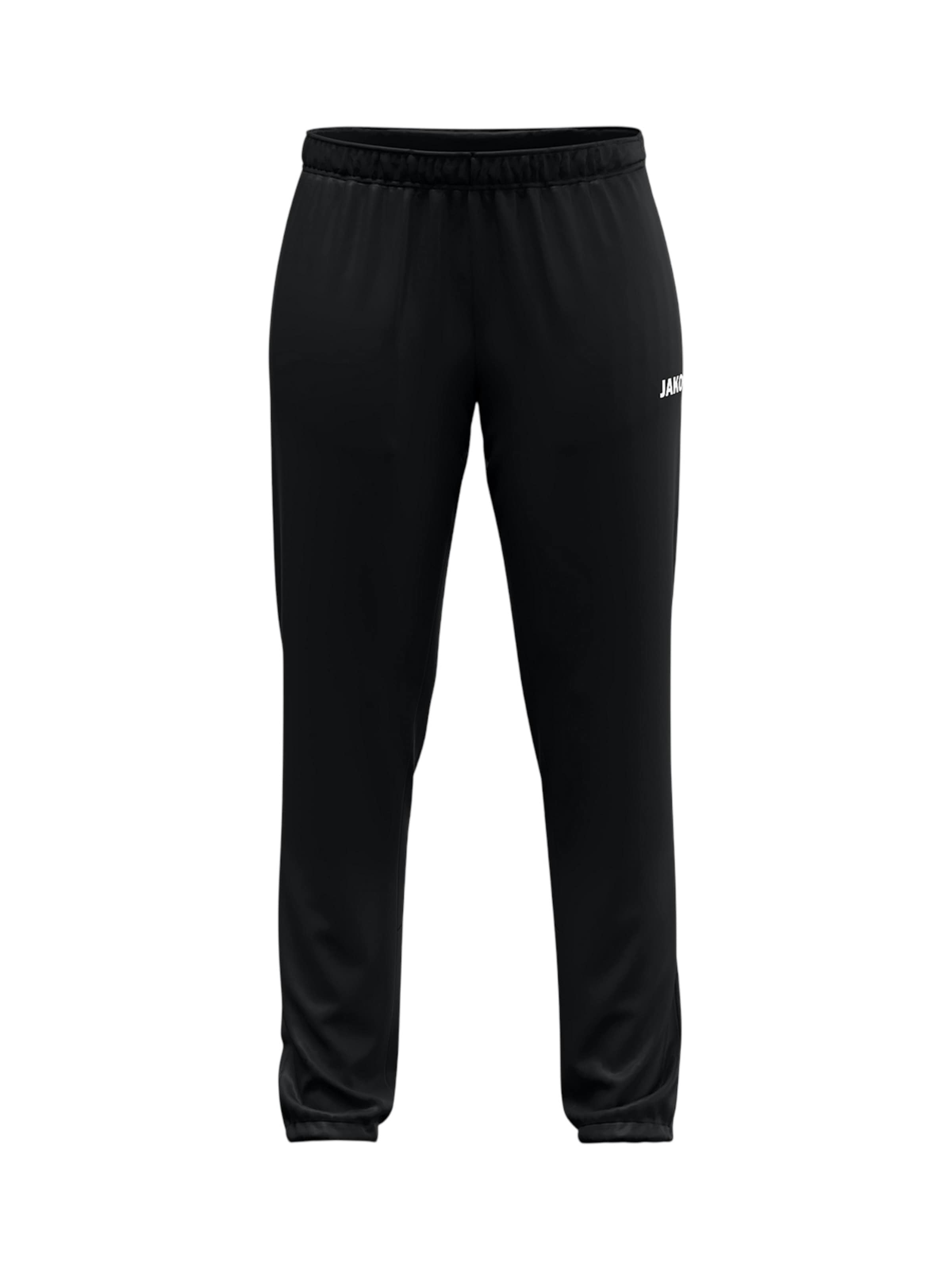 JAKO Tapered Workout Pants 'Dynamic' in Black: front