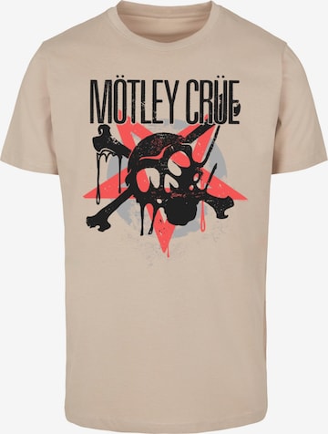 T-Shirt 'Motley Crue - Montage Skull' Merchcode en beige : devant