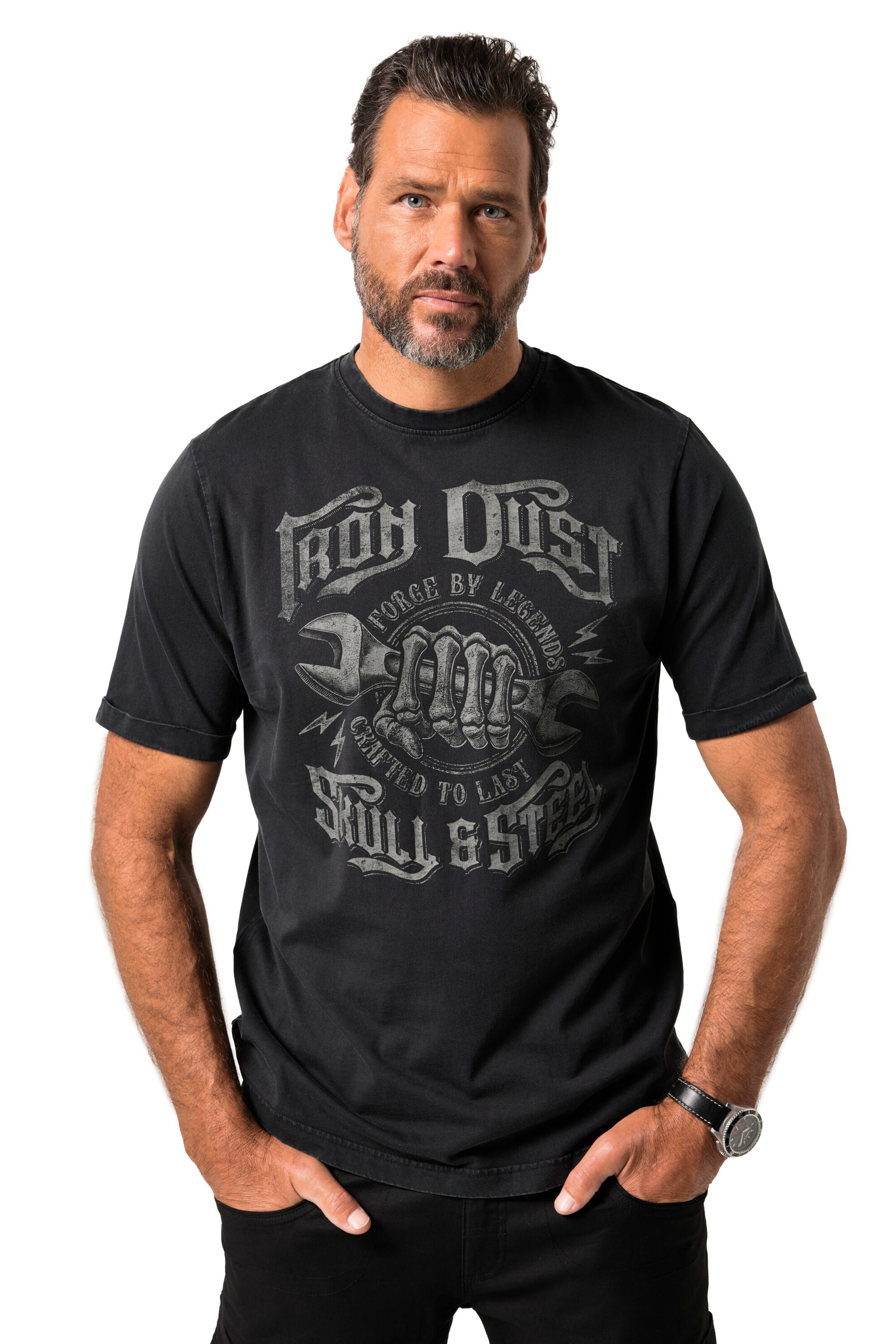 JP1880 T-Shirt in Schwarz: Vorderseite