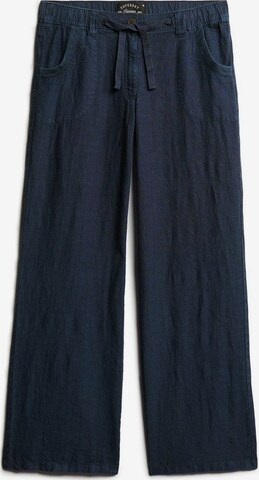 Superdry Wide leg Pants in Blue: front