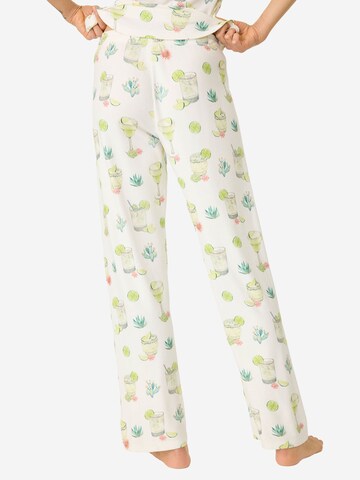 PJ Salvage Pyjamahose 'Limes & Sunshine' in Weiß