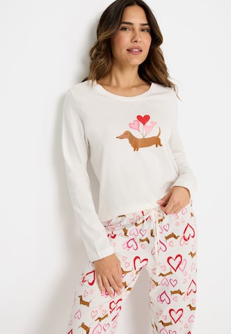 VIVANCE Piżama w kolorze biały