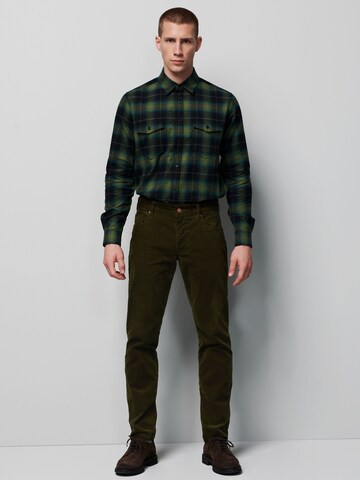 MEYER Slimfit Broek in Groen