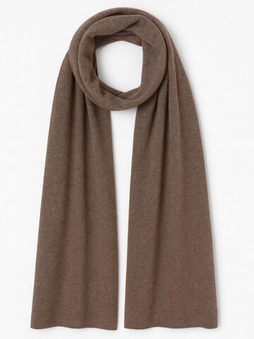 KOPYTO Schal 'MANUL - Großer Breiter Schal aus 100% Merinowolle RWS' in Braun: Vorderseite