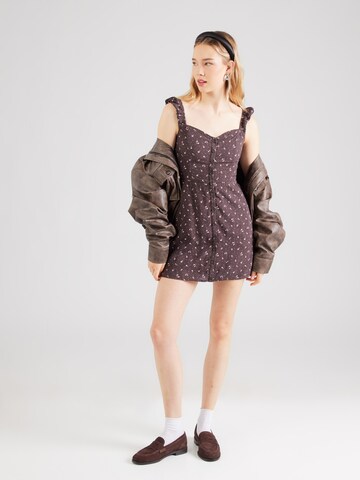 HOLLISTER Summer Dress in Brown: front