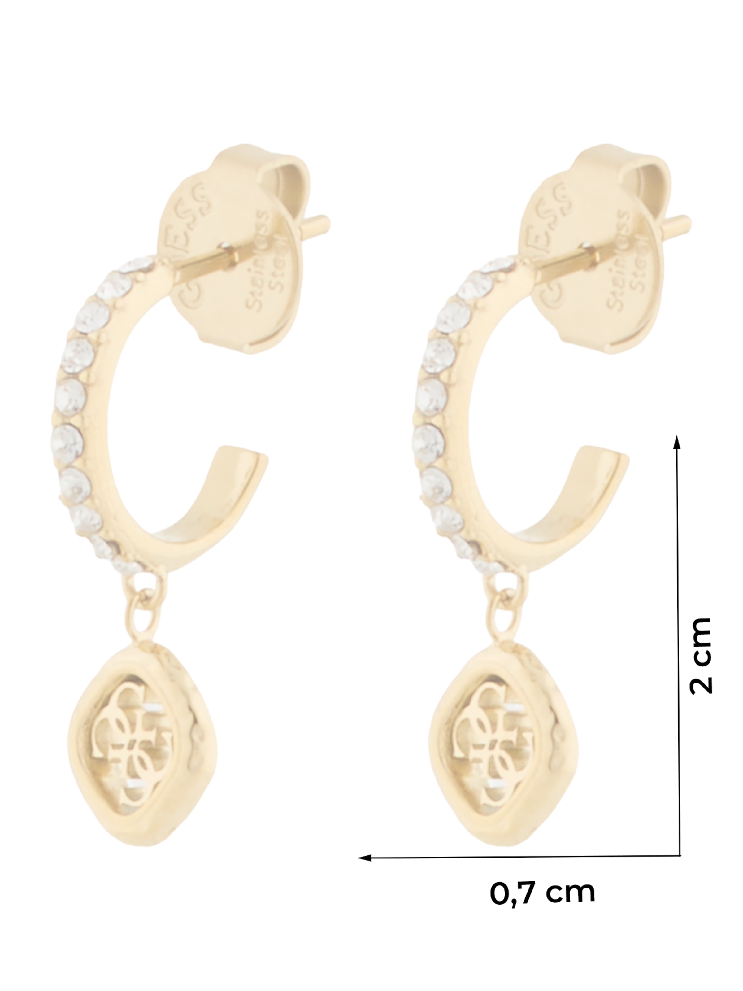 GUESS Øreringe i gul