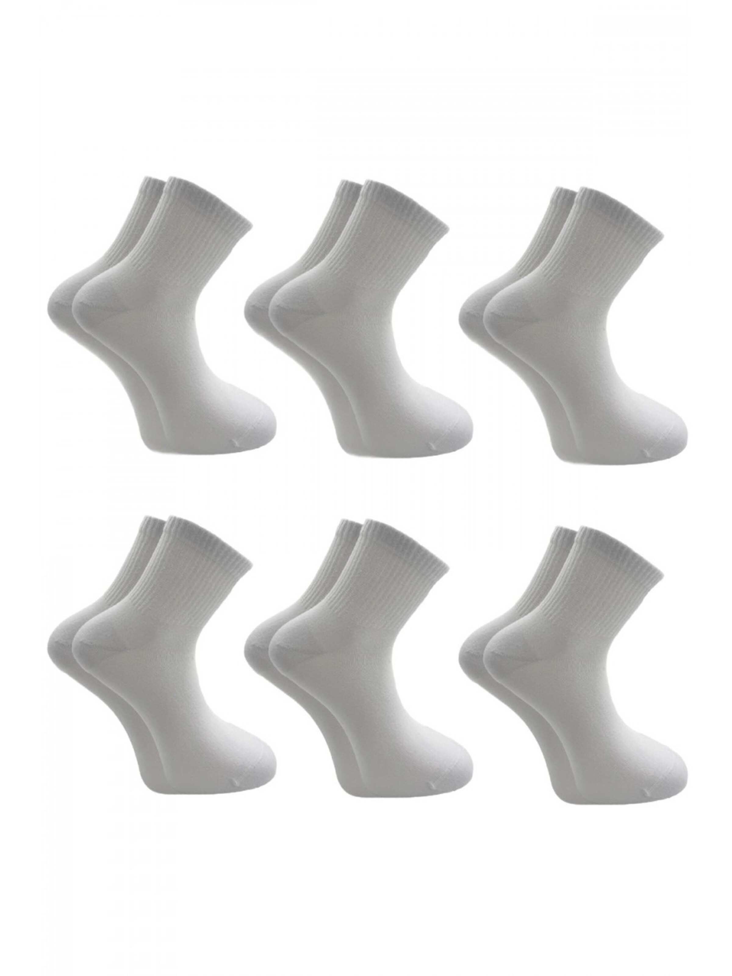 Chaussettes 'Quarter Sportsocken' El Sueno en blanc : devant