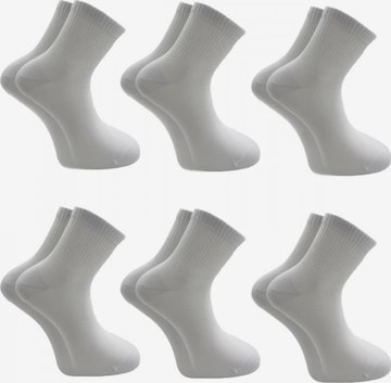 Chaussettes 'Quarter Sportsocken' El Sueno en blanc : devant