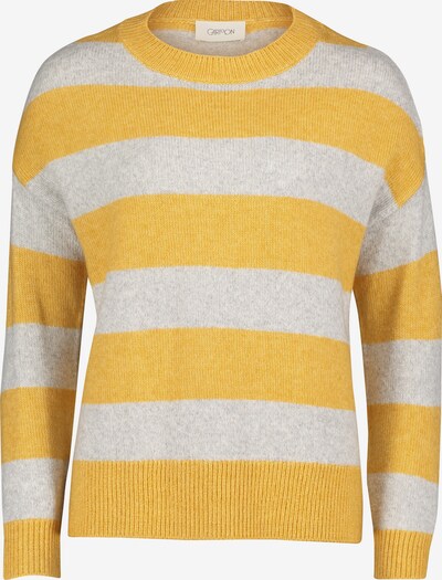 Cartoon Pullover in gelb / grau, Produktansicht