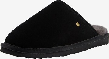 Warmbat Slippers in Black: front