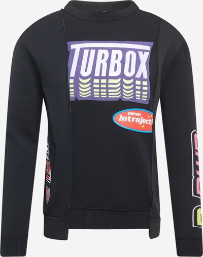 DIESEL Sweatshirt 'JARGON' in lila / pink / rot / schwarz / weiß, Produktansicht