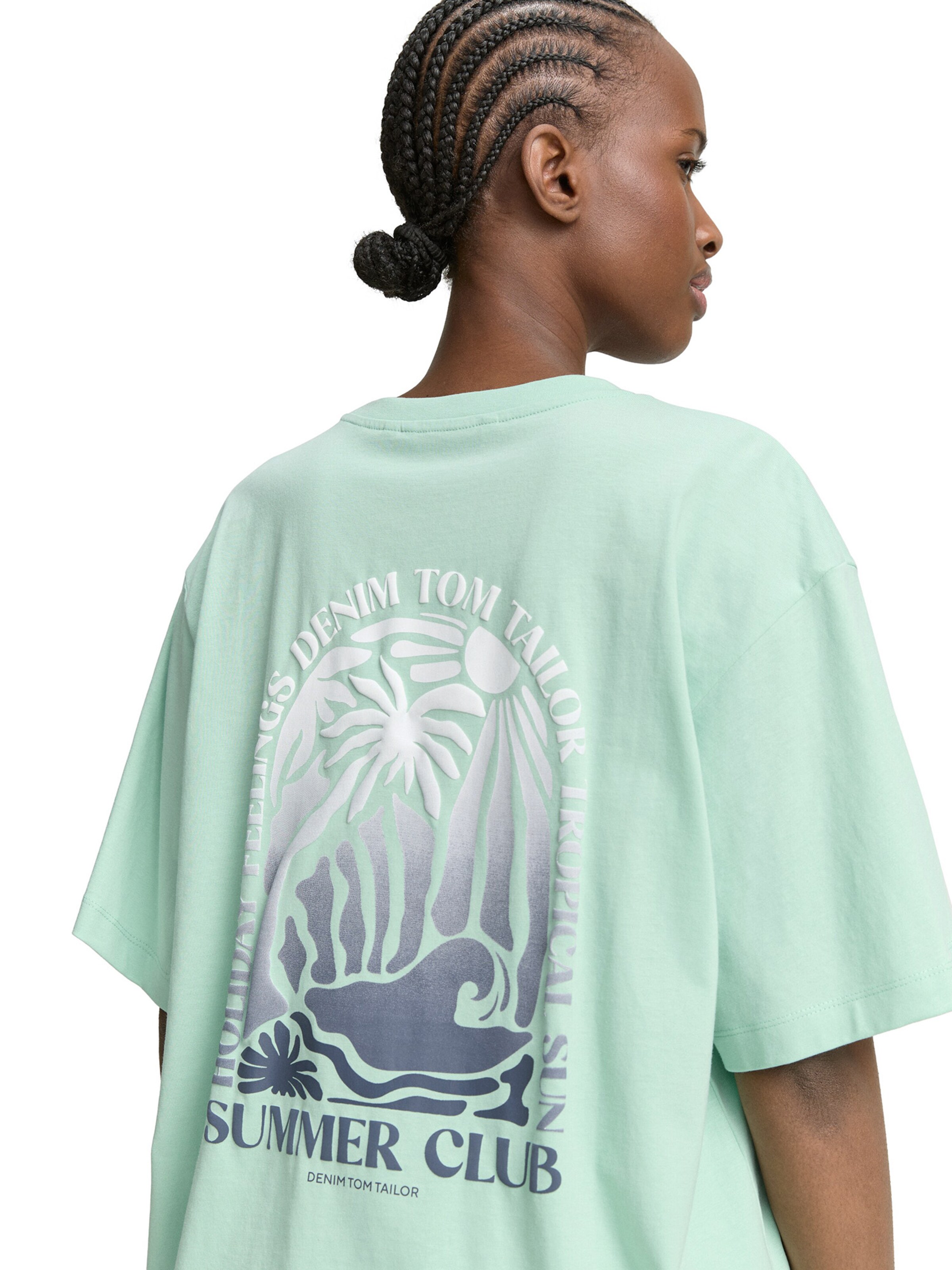 TOM TAILOR DENIM Póló - zöld