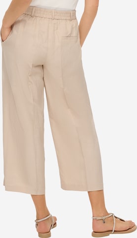 s.Oliver BLACK LABEL Wide Leg Bügelfaltenhose in Beige: zadná strana