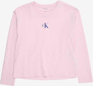 T-Shirt Calvin Klein Jeans en rose : devant