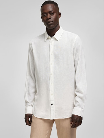 HECHTER PARIS Regular fit Business Shirt in White: front