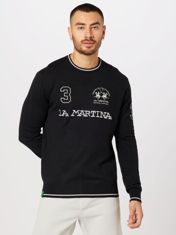 La Martina Pullover in Schwarz: predná strana