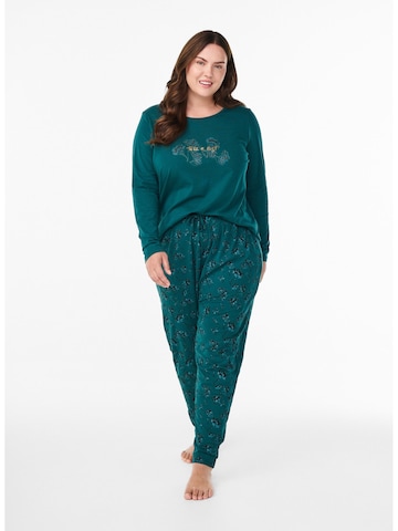 Pantalon de pyjama 'Mdana' Zizzi en vert