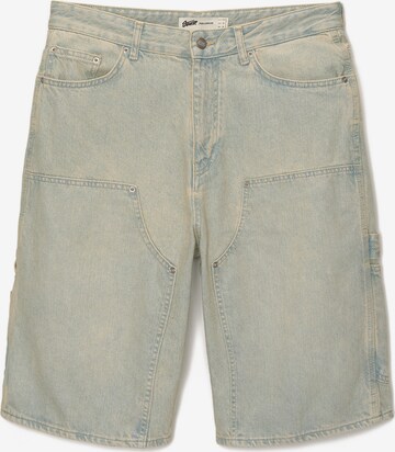 Pull&Bear Wide leg Jeans in Blue: front