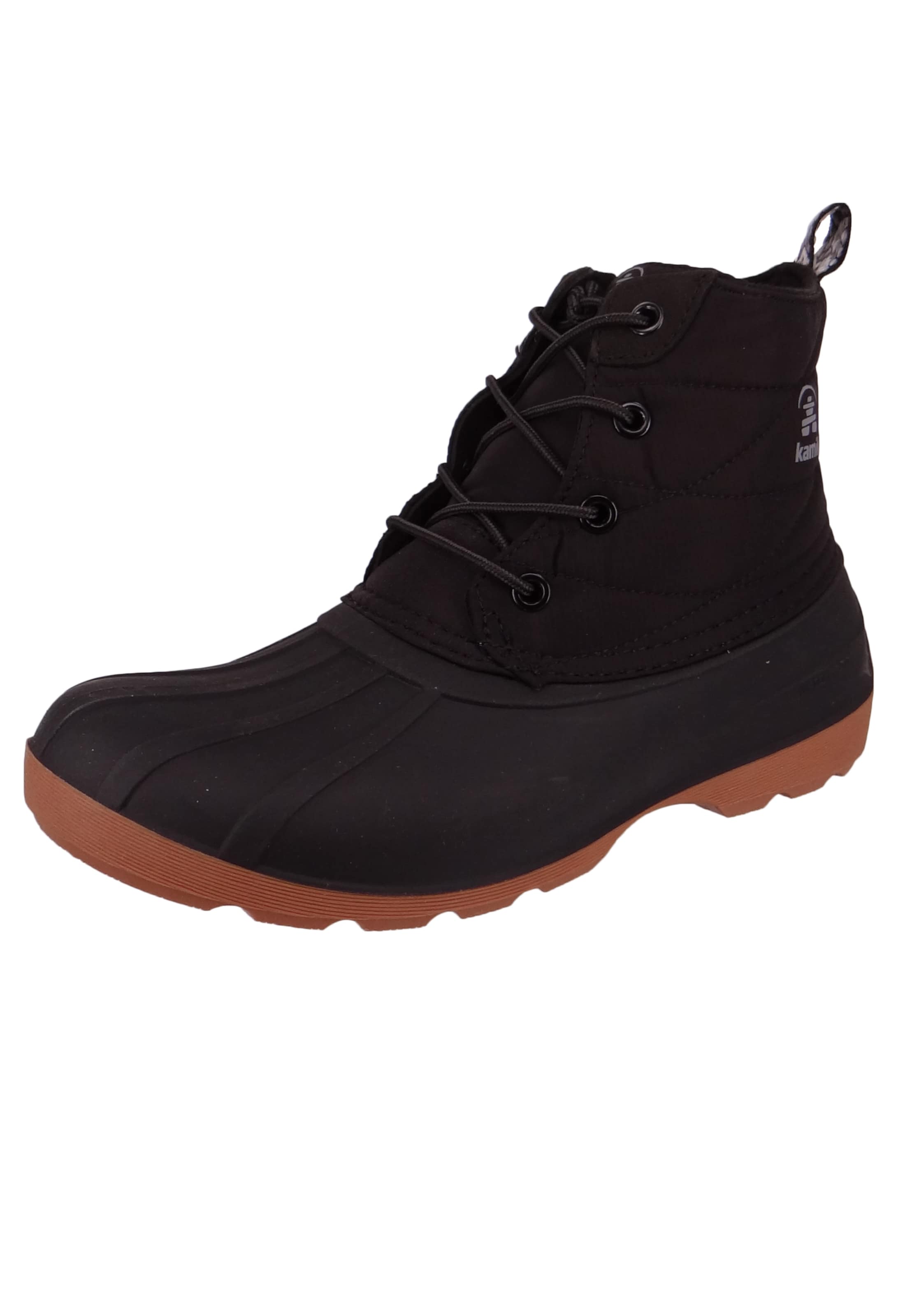 Kamik Lace-up bootie 'Simona' in Black: front