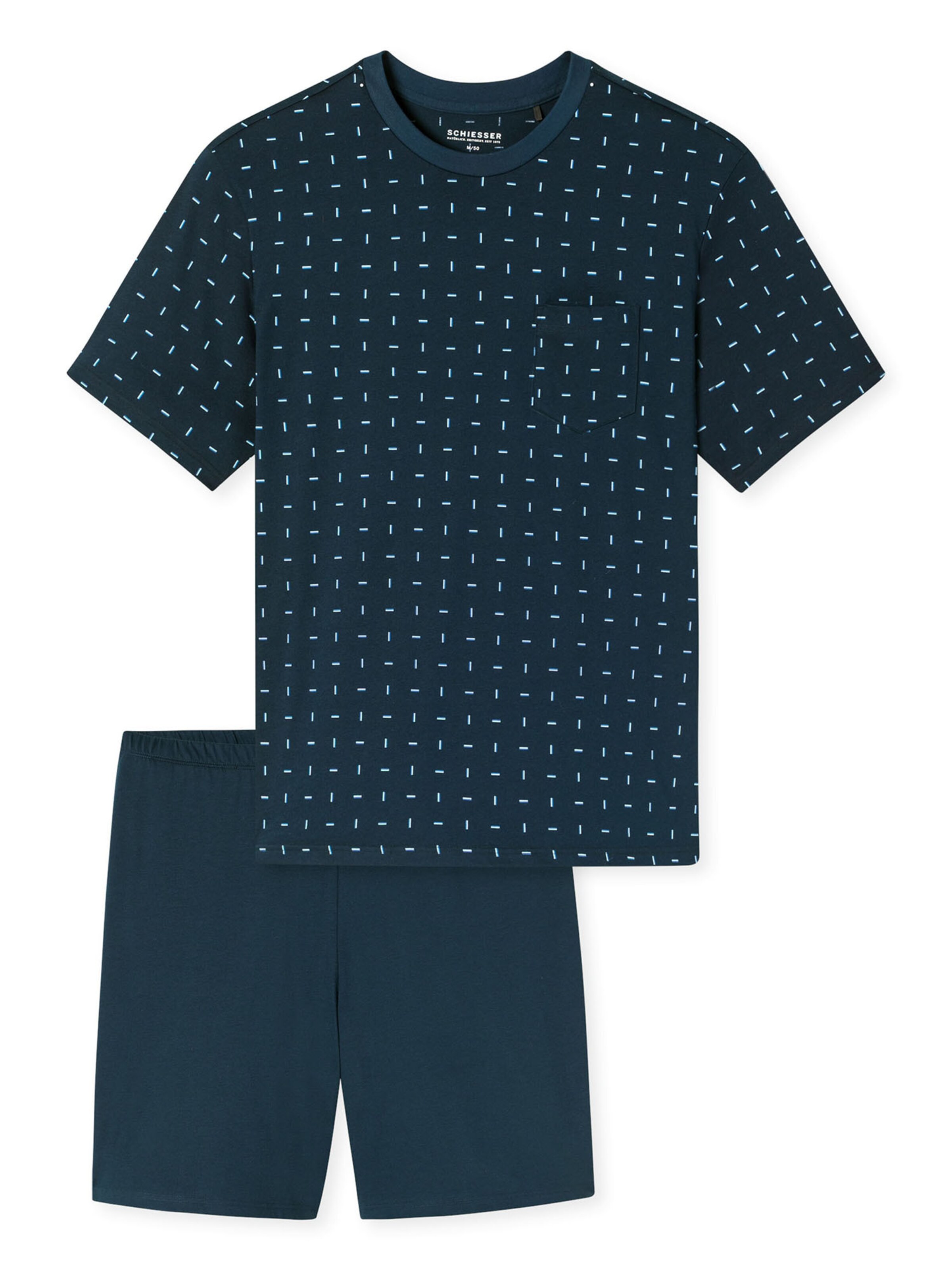 Pyjama court ' Comfort Essentials ' SCHIESSER en bleu : devant