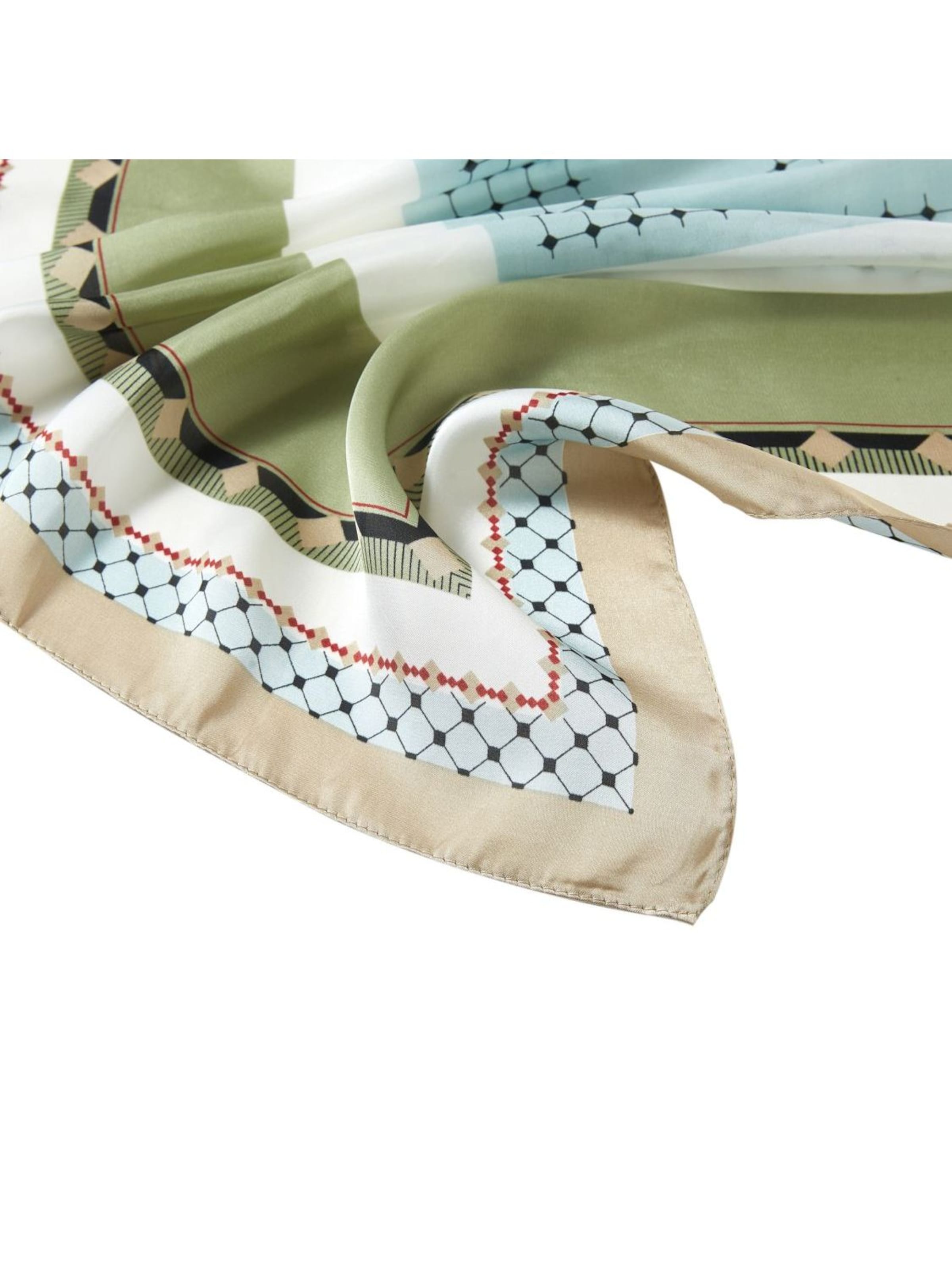 alberto cabale - Chal 'Petit carré de Soie Mixpoint Cléo' en azul