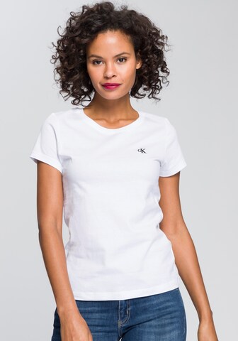 T-shirt Calvin Klein Jeans en blanc : devant