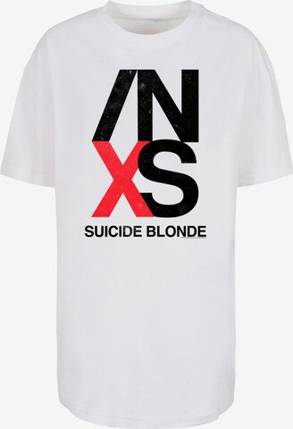 Merchcode T-Shirt 'INXS - X Tour' in Weiß: Vorderseite