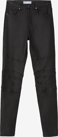 Bershka Skinny Fit Дънки в черно: отпред