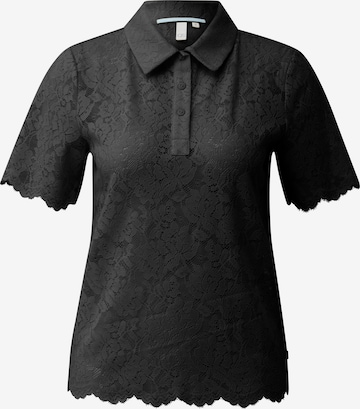 T-shirt QS en noir : devant