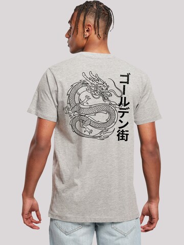 T-Shirt 'Drache Golden Gai' F4NT4STIC en gris : devant